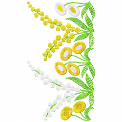 Flowers And Tree Embroidery Design 6 Flowers And Tree Embroidery Design 6